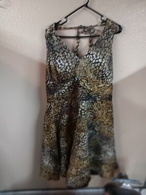 Cato Multicolor Animal Print Halter  Dress Size 22w